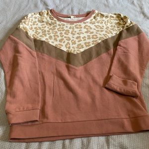 Hem & Thread Sweatshirt Colorblock Size L GUC